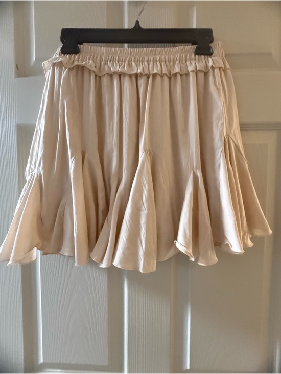 Listicle Dresses & Skirts - Listicle Cream  Skirt with Fluted Tiers